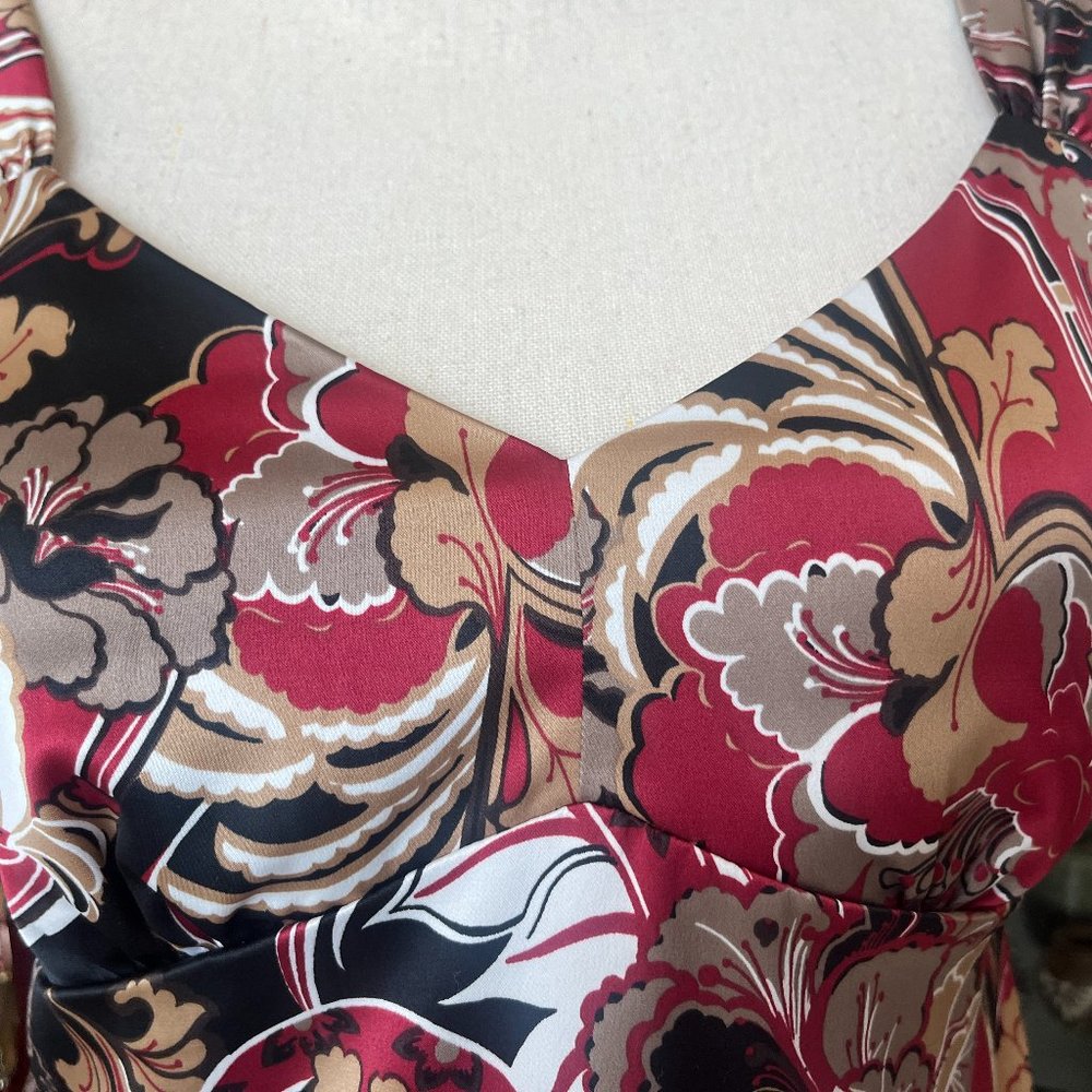 Nwot-Burgundy Printed Front And Solid Back - image 2